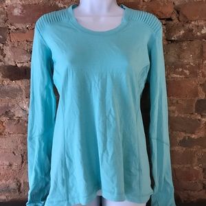 Lululemon Aqua Blue Long Sleeve Shirt - Size 10